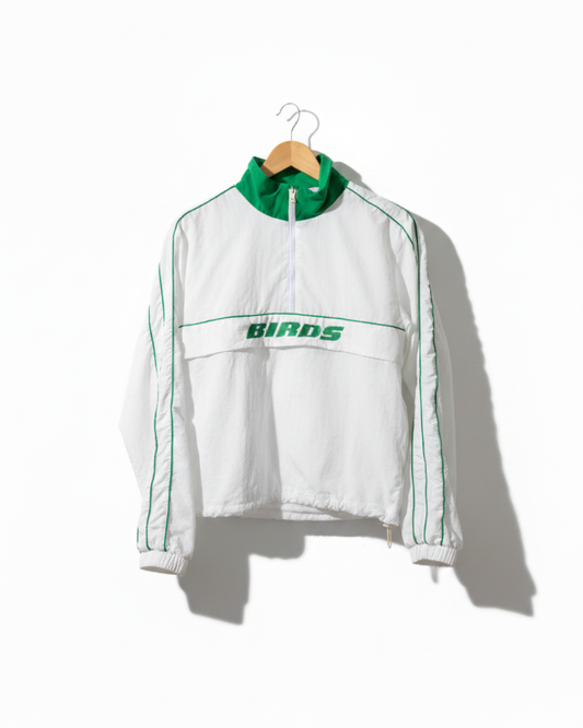 BIRDS Windbreaker from South & Green on a white background.