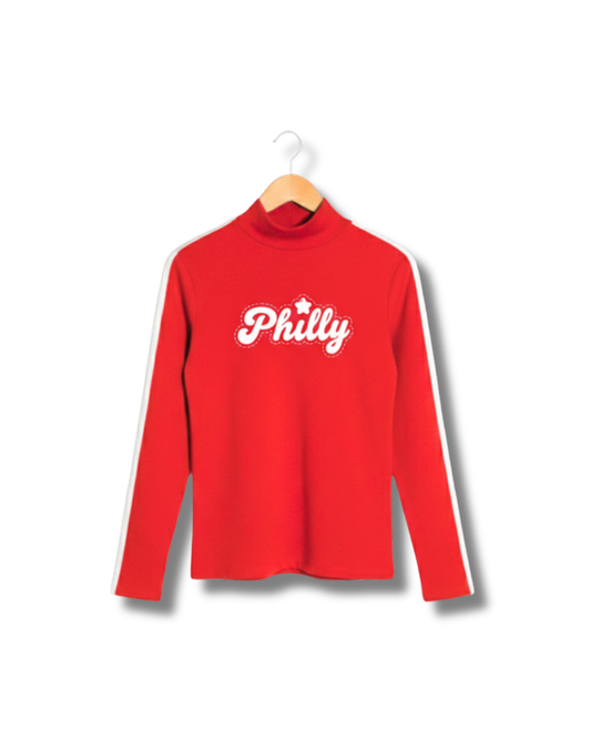 S&G's Red Retro Philly Mockneck