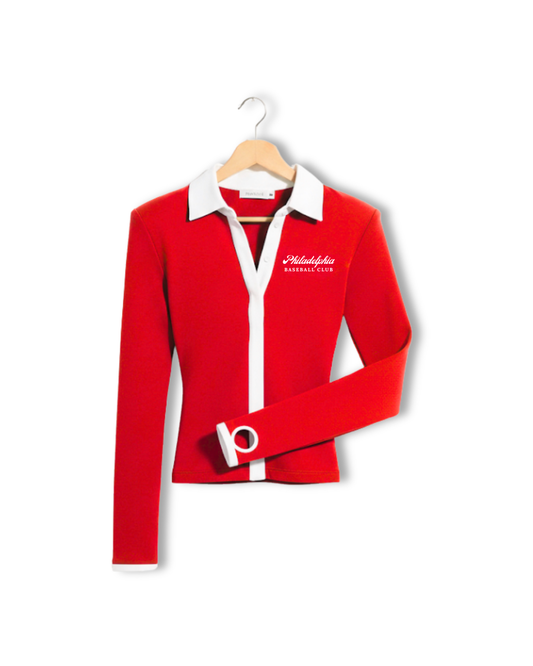 Product Photo of S&G's Philadelphia Baseball Club Polo Top.