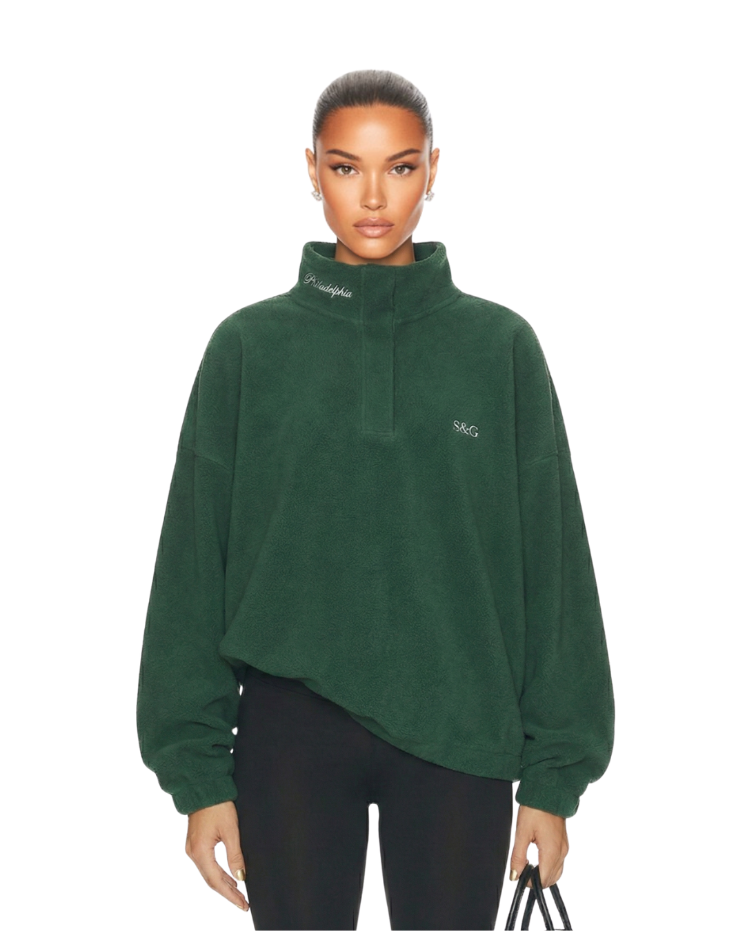 Model photo of South & Green's S&G Flagship Fleece.