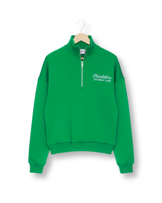 South & Green's Philadelphia Football Club Quarter Zip Sweater. 