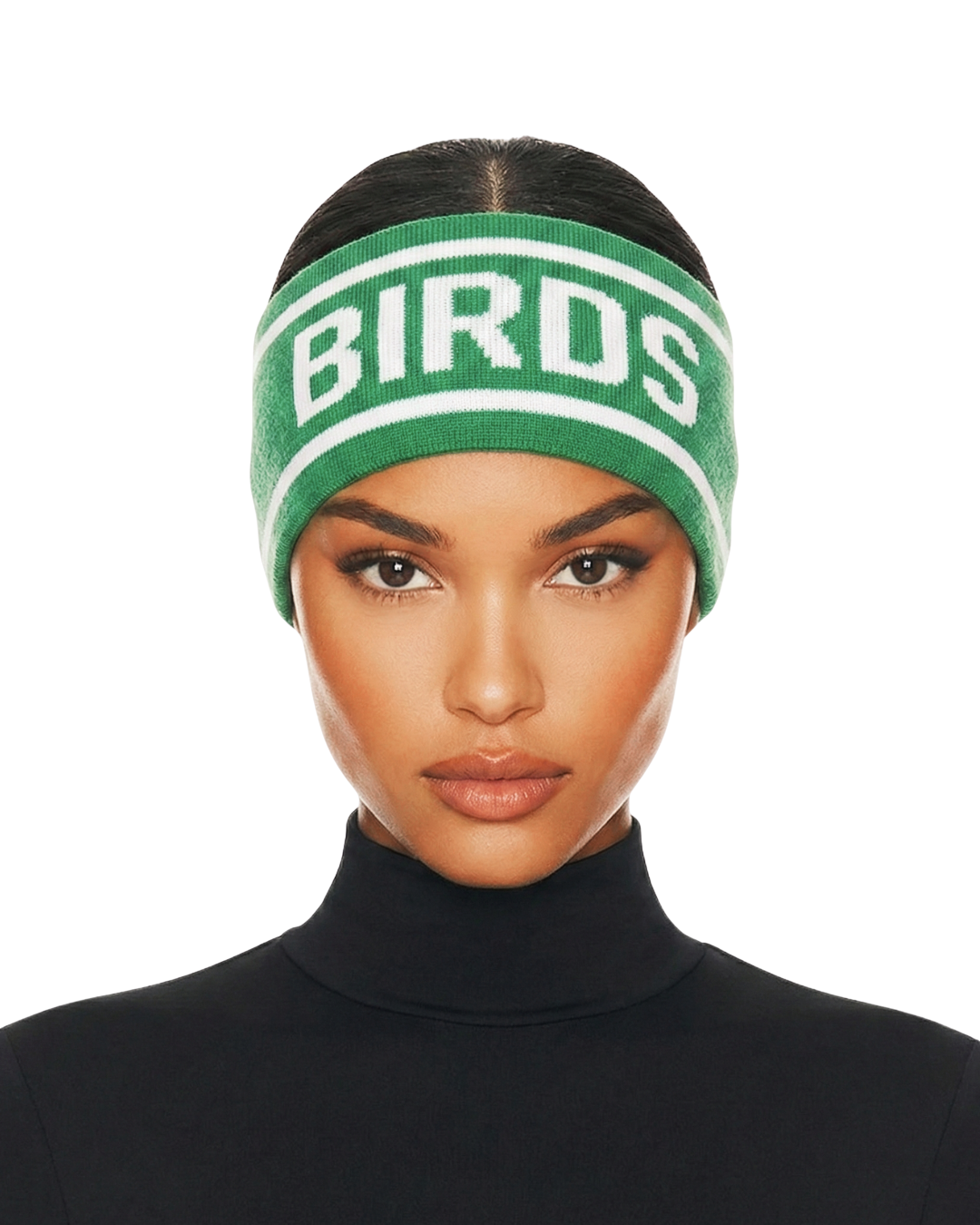 Model wearing S&G BIRDS Ski Headband.