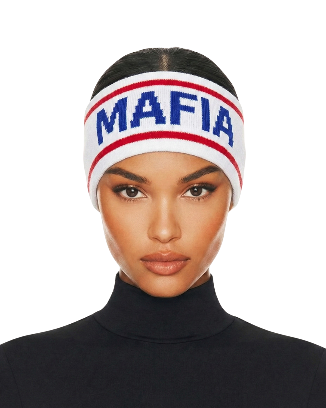 Model wearing S&G's MAFIA Ski Headband