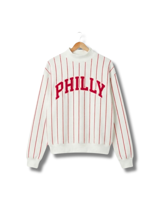 Product photo of S&G's Pinstripe PHILLY Varisty Mockneck