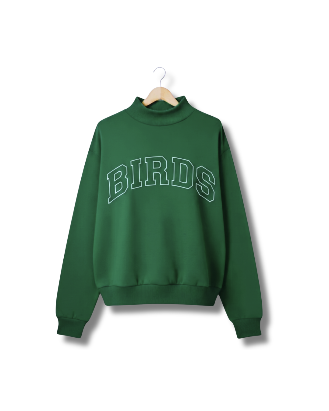 Product Photo of South & Green's Spruce BIRDS Varsity Mockneck 